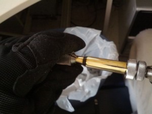 chamfer inside of brass case chamfer inside of brass case