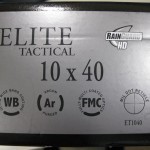 Elite Tactical 10x40 rifle scope box