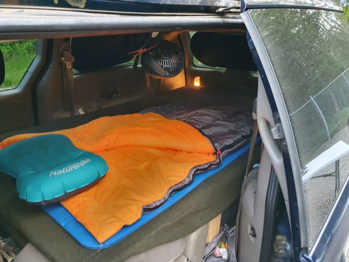 Van camping at ranges